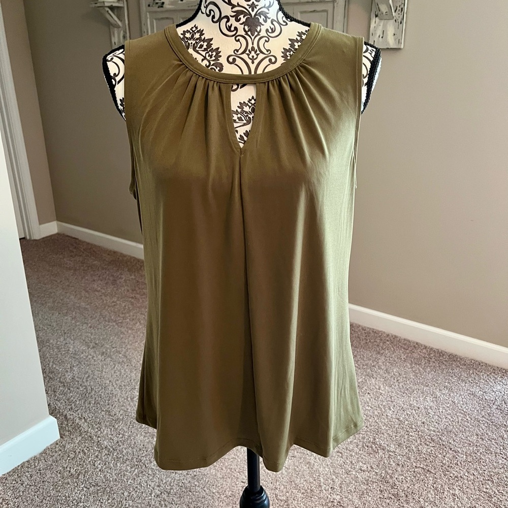 Banana Republic Olive Sleeveless Tank Top